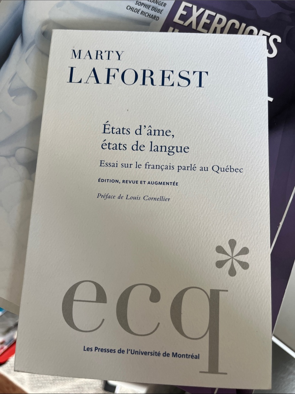 "États d'âme, états de langue" – White Cover Book